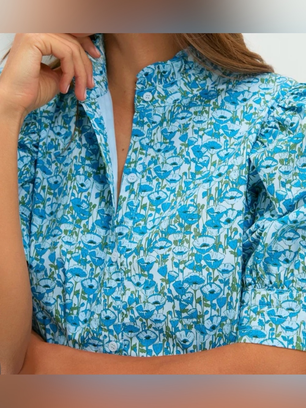 New Tuckernuck Hyacinth House Poppies Floral Ruffle Collar Louisa Dress Large - Picture 4 of 12